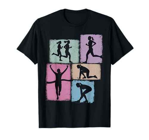 Running Collage Runner Women Coach Marathoner Run Mom T-Shirt