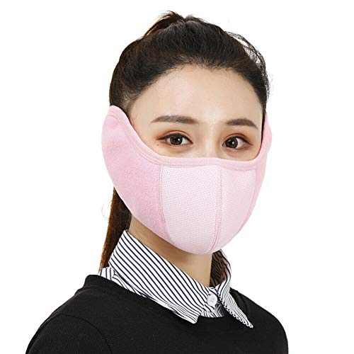 JFJL Tactical Neck Gaiter - Demi Style Balaclava pour Le Ski, Le Snowboard, La Moto Et Les Sports d'hiver. Protégez Votre Nez, Votre Bouche, Vos Oreilles Et Votre Cou Contre Les Éléments,Rose Cover