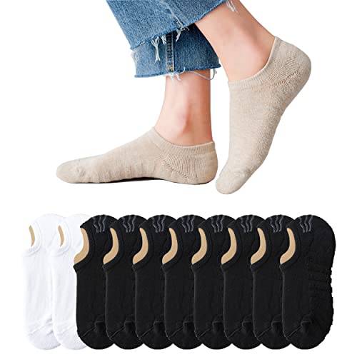 Image of No Show Athletic Socks 5-10 Pairs Hiking Running Ankle Socks For Women Cushion Low Cut Socks
