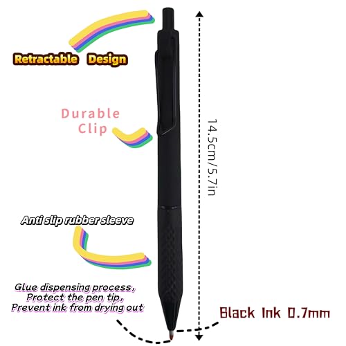 Bolígrafos Rollerball Gel Negro Fengtaiyuan x6 miniatura 3