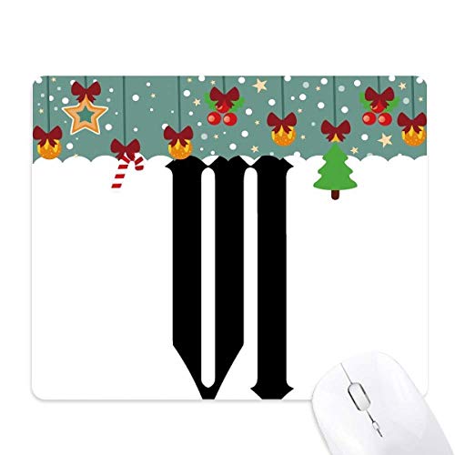 Mouse pad navideño de números romanos negro, el regalo perfecto para oficina