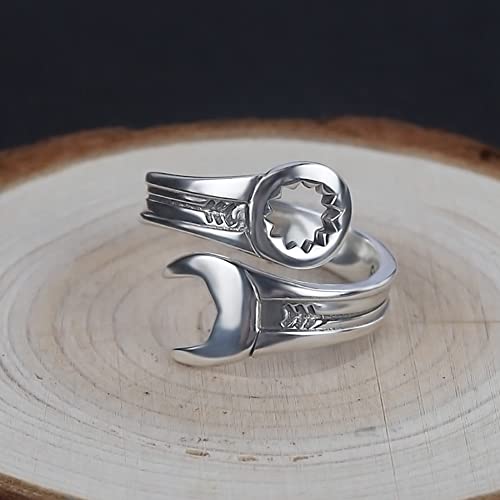 Open Wrench Tool Ring for Men and Women - Adjustable Biker Spanner Mechanic Ring - Personalized Christmas Jewelry Gifts4