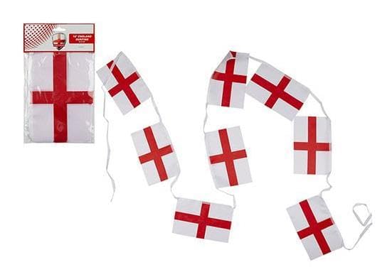 Flag of England St George Cross Football Rugby St Georges Day Supporters 5 Decoration Piece Kit, Red, White - Image 2