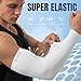 Bebila Arm Sleeves for Men Women, UV Sun Protection Sports Cooling Sleeves for Volleyball Football Basketball Golf (Black+dark Gray+light Gray+white, Medium)