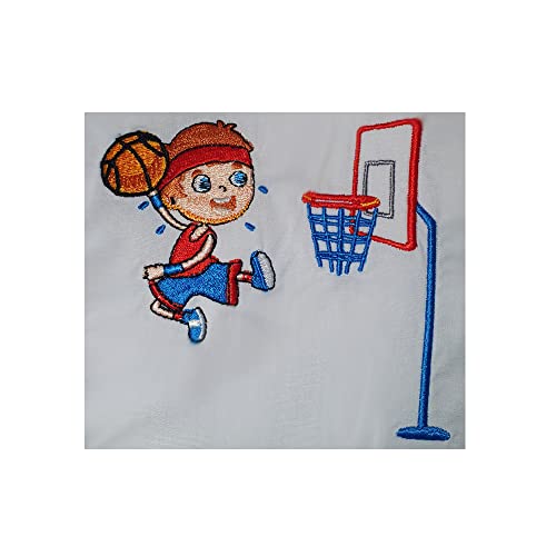 Mariano Grembiule per Asilo Bianco Bambino Ricami