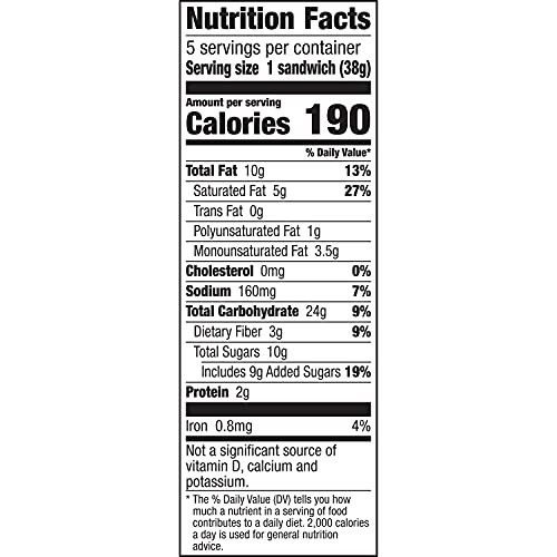 Image of Nature Valley Biscuit Sandwiches, Coconut Butter, Snacks, 5 ct, 6.75 OZ (Pack of 12)