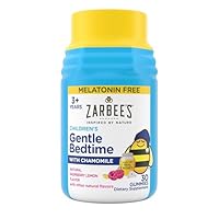 Zarbee's Gentle Bedtime Gummies for Kids - Melatonin-Free Blend of Natural Honey, Raspberry Lemon, and Chamomile Helps Children Unwind and Relax to Prepare for Sleep, 30ct