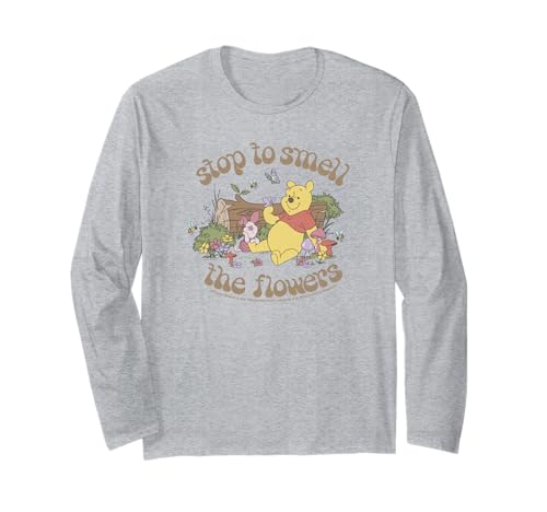 T-shirt Disney Winnie l'Ourson et Porcinet à manches longues pour adulte en coton