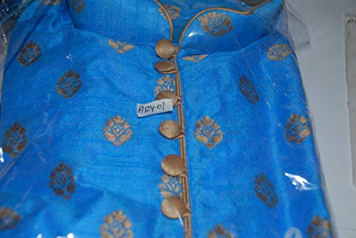 Image of Larwa Men's Cotton Silk Kurta And Salwar Dhoti Set