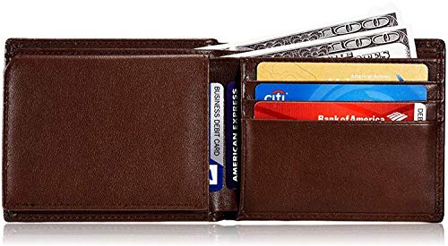 KALMORE Men's RFID Blocking Multi-Card Travel Bifold Genuine Leather Wallet3