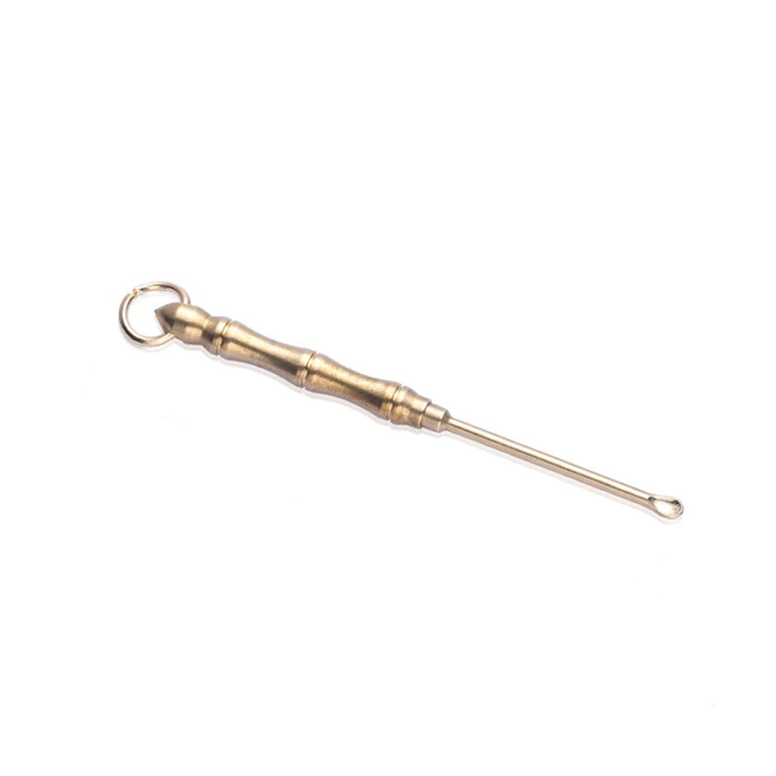 Produits d'élimination du cérumen Nettoyeur d'oreille Portable Cure-Oreille Amovible Lavable avec Porte-clés Double Cure-Dents en métal Cuil