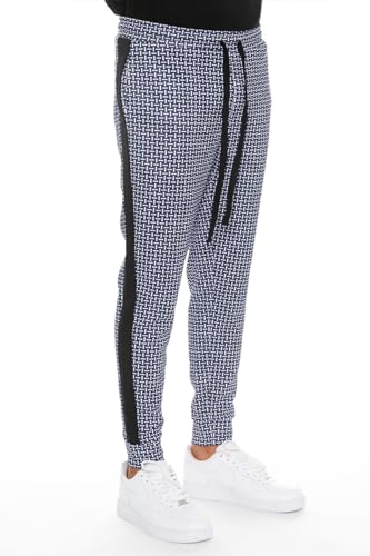 Mens Hip Hop Premium Slim Fit Color Block Side Stripe Athletic Jogger Bottom Track Pants2