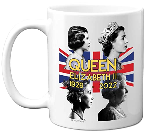 Stuff4 Tasse commémorative de la reine Elizabeth II – Souvenir de la reine Elizabeth II Union...