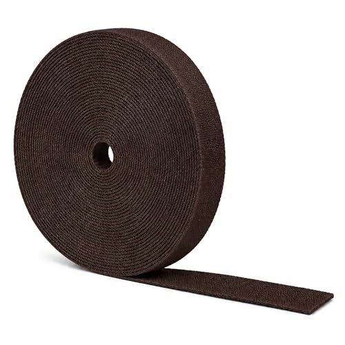 Mandala Crafts 3/4 Inch Wide Dark Brown Cotton Twill Tape Ribbon, 50 YDs