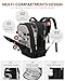 LOVEVOOK Carry On Travel Backpack For Women Men Flight Approved, 40L Personal Item Backpack for Airplanes, Business Weekender Overnight Daypack Fits 17 Inch Laptop, With 2 Packing Cubes, Black