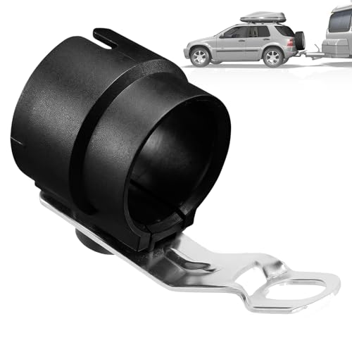 Simsky Drehbarer Anhänger Stecker Halter für 7 und 13 polige Stecker, Universelle und Wetterfeste Anhängerdeichsel Halterung, Kompatibel mit PKW, Wohnwagen und Landmaschinen, Schwarz