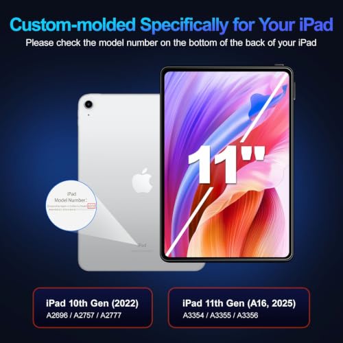 Image of 2 Pack Tempered Glass Screen Protector for iPad 11th (A16) 2025 /iPad 10th Generation 2022, 9H 0.3mm Ultra Sensitive, High Transparency Film Guard