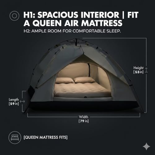 Carpa instantánea para camping 3-4 personas miniatura 4