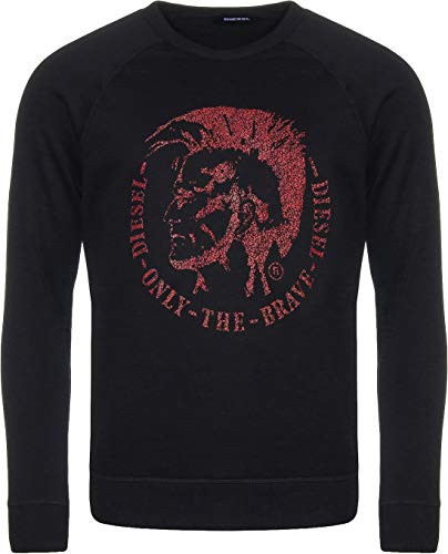 Diesel S-Orestes Black Logo Sweatshirt - Medium