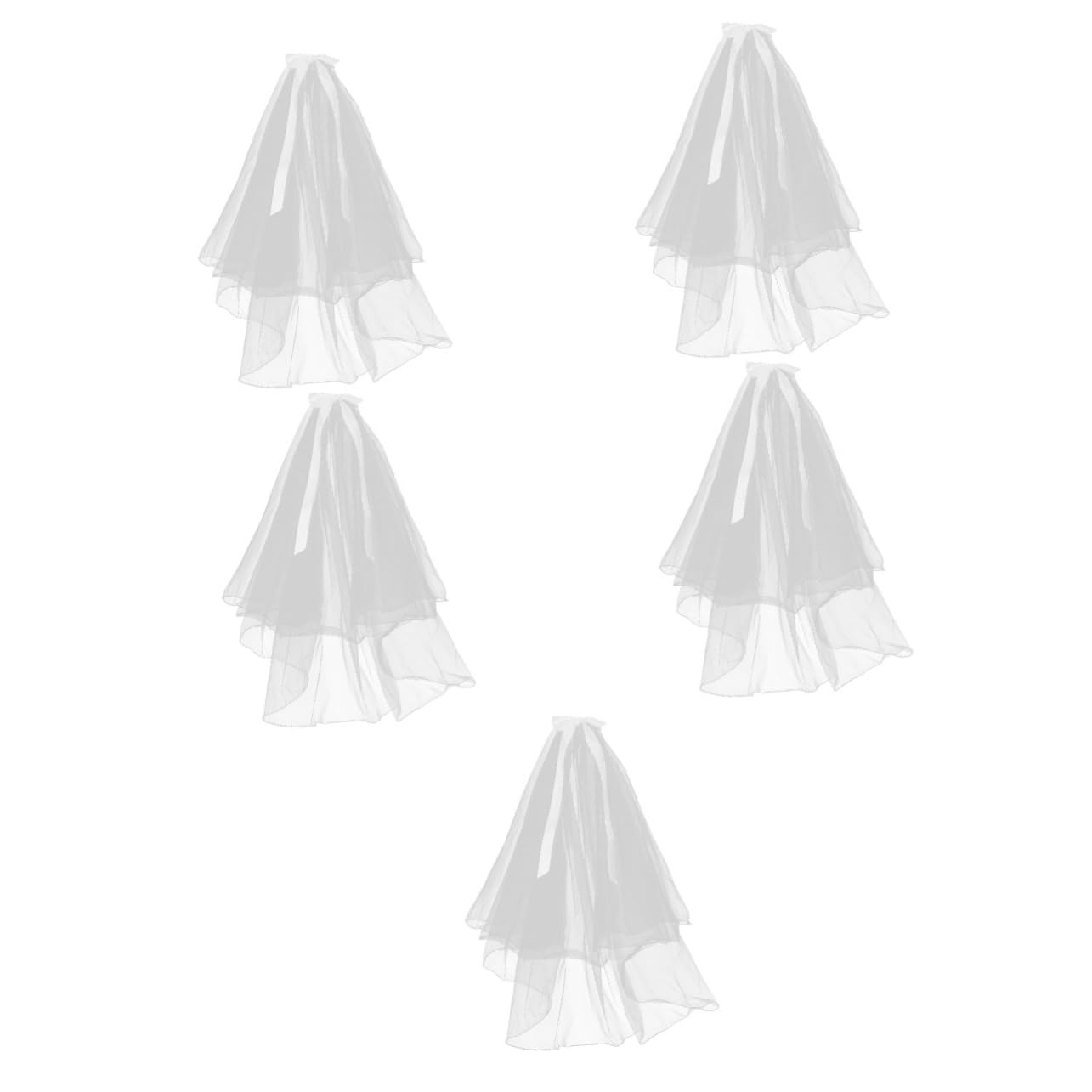 5stücke Hochzeits-brautschleier Mit Romantischem Doppel-bow-design Leicht Und Langlebig Für Braut-accessoires Und Besondere Anlässe