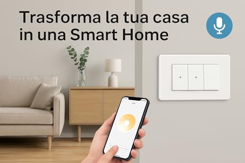 IXTRIMA Deviatore connesso Smart Wifi Tuya frutto modulo compatibile con supporti Bticino Matix Bianco