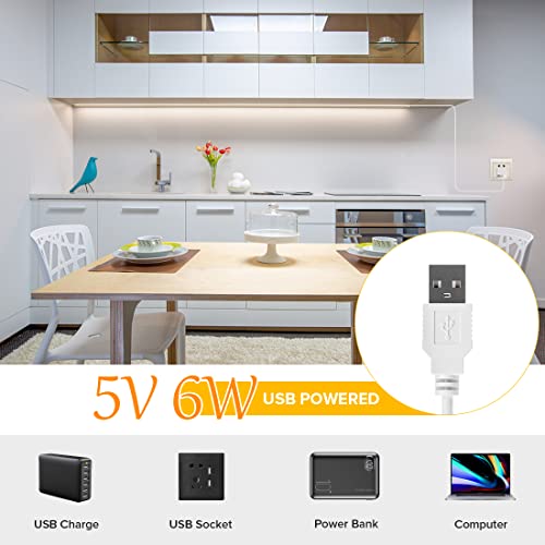 Tira LED COB USB 5V Dimmable 2m Blanco Natural 640 LEDs miniatura 2