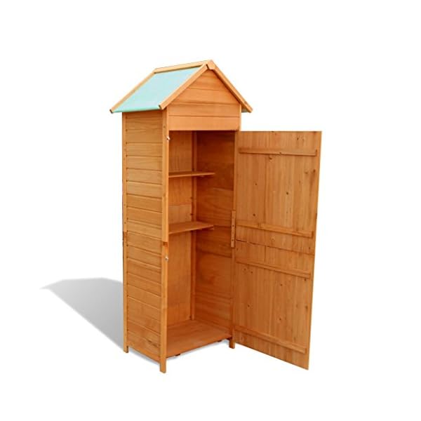 Anself Gerätehaus Geräteschuppen Gartenschrank Geräteschrank aus Holz 79 x 49 x 190 cm Wasserfest