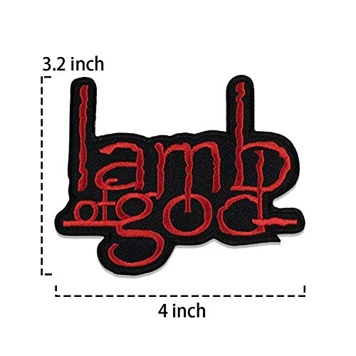 ReNext Lamb of god Logo Punk Rock Heavy Metal Music Band Jacket T Shirt Patch Sew Iron on Embroidered Symbol Badge Cloth Sign Costume