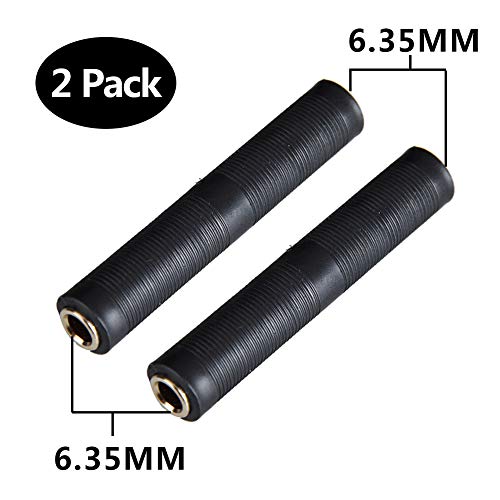 1/4 Inch Trs/Ts Coupler, 6.35Mm Female To Female Audio Connector Jack Stereo Adapter Joiner - 2 Pack #TOP1