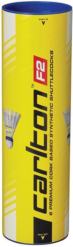Dunlop Sports Carlton F2 Badminton Shuttle (Tube of 6)
