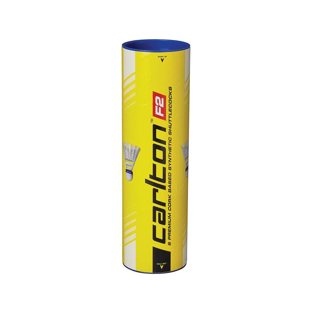 Dunlop Sports Carlton F2 Badminton Shuttle (Tube of 6)