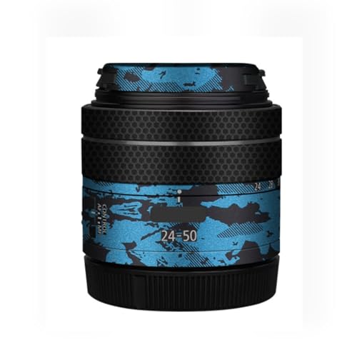 RF 24-50 4.5-6.3 レンズキャップスキン 傷防止 カメラステッカー に適合する Canon RF 24-50mm F4.5-6.3 保護ラップフィルムプロテクターデカール(ナイトブルー)