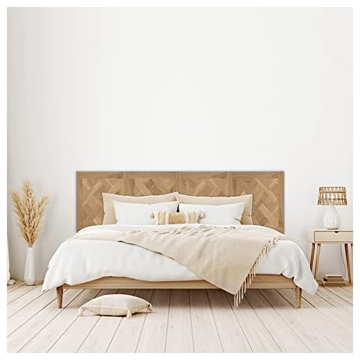 HOMN LIVING Cabecero Cama Niza 150 cm, imitación Madera, MDF con impresión Realista, 150 cm (Ancho) 0,5 cm (Profundo) 60 cm (Altura)
