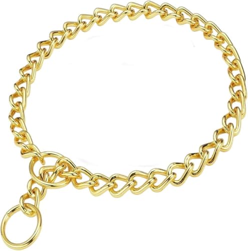 Chain Choke Collar for Dogs, Metal Slip Link Training Heavy Duty Dog Choker Collar Martingale Puppy...