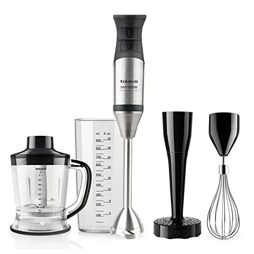 Taurus Bapi Premium Complet - Batidora de Mano, 1200 W, Bate y Pica Hiello, Agarre Ergonómico