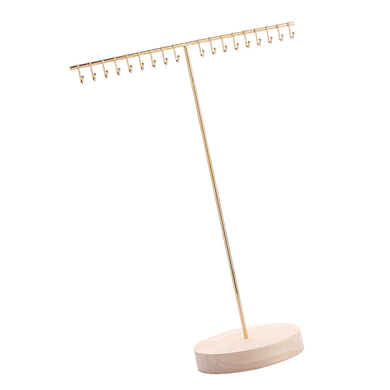 Mllepjdh Sophisticated Iron Necklace Organizers Stylish Iron Necklace Organizers Portable Wood Base Shelves for Exhibition Use Women ' s Storage
