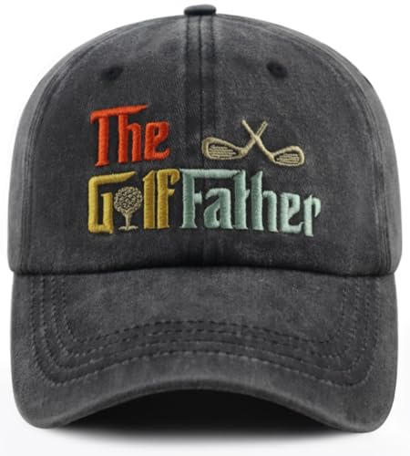 RVBFFXU Golf Gifts for Men Dad Golf Accessories Best Dad Hat Funny Golf Father Baseball Cap Fathers Day Christmas Birthday Gifts for Daddy Grandpa Golfer Black