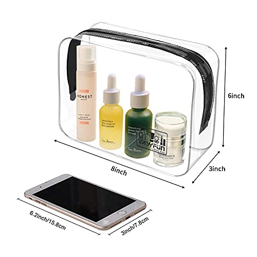 TSA Approved Toiletry Bag Travel Clear Makeup Bags 2 PCS Travel Accessories Quart Size for Men Women 2 TSA Approved Toiletry Bag Travel Clear Makeup Bags 2 PCS Travel Accessories Quart Size for Men Women