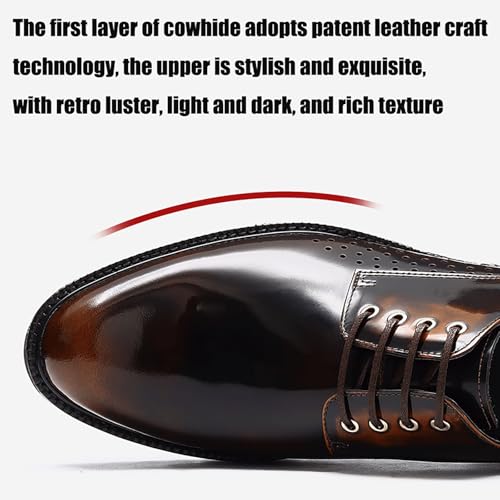 Business Casual Shoes for Men Premium Patent Leather Oxfords with Anti-Slip Sole Versatile Dress Shoes for Office, Weddings and Daily Wear2
