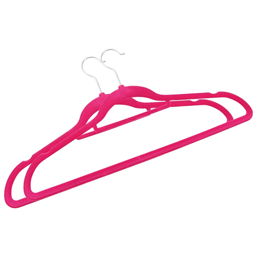 Juego de 20 perchas de terciopelo rosa con gancho giratorio de 360 grados, antideslizante, plástico y metal, 44,5 x 23,5 cm, con barra para pantalones, ahorro de espacio para camisas