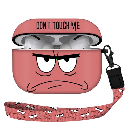 Image of for Airpods Pro 2nd Generation Case,Don't Touch Me Cool Cover with Lanyard Big Eyes Cute Cartoon for Airpods Pro 2nd Generation Case,Soft Shockproof Cover for Women Men-Watermelon Red