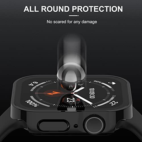 Recoppa 2 Pack Hard Case Compatible for Apple Watch 44mm Series 6/SE/5/4 with Tempered Glass Screen Protector - Image 3