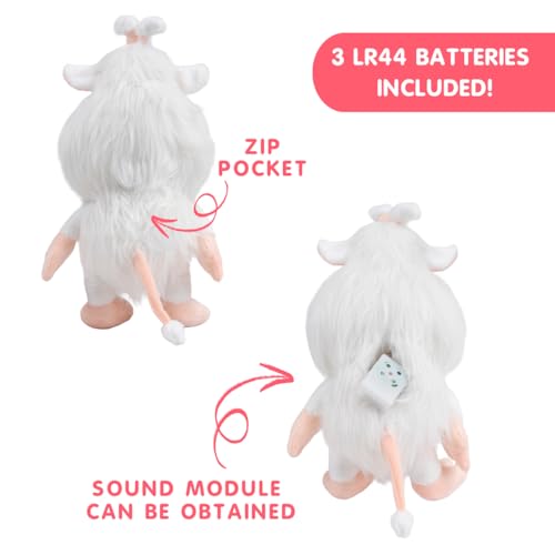 Talking Booba Kuscheltier 34 cm – Offizieller Zeichentrick-Charakter aus der beliebten TV-Serie – Interaktives Plüschtier mit Sprachfunktion – Lustiges Geschenk für Kinder, Jungen & Mädchen