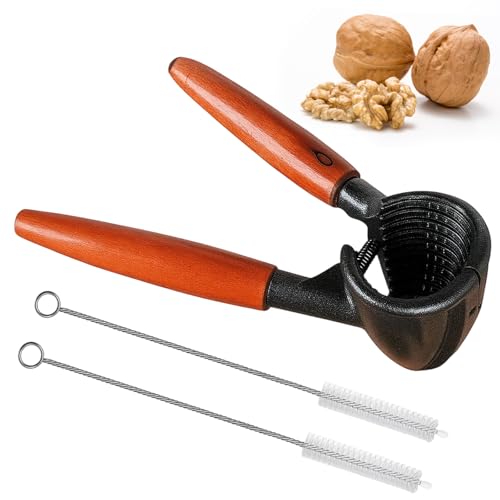 DqiUnaX Nussknacker Walnüsse, Haselnuss Knacker mit 2 Reinigungsbürsten, 16.5 x 5.2 x 5.8 cm,...