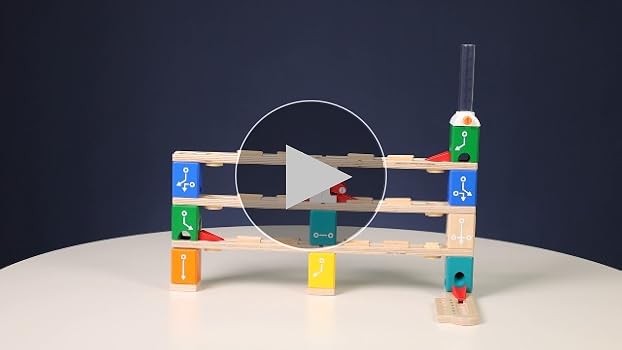 知育玩具 pola Quadrilla Basic Coding Set | Marble Run STEM and Coding Toy