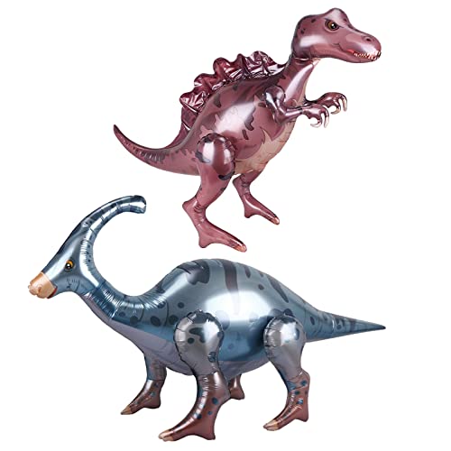 2 Stück 4D Folienballons Dinosaurier XXL