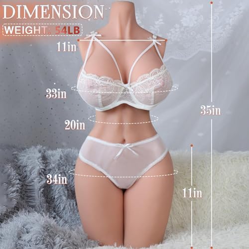 Image of Realistic Sex Doll Full Body Torso for Men Lifelike Female Torso Love Doll Lifelike Pussy Ass with Vaginal Sex for Men Masturbation Full Size Sex Doll