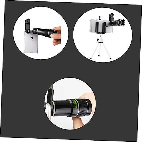 OSALADI 2pcs Set Universal Phone Camera Lens Cellphone Tripod Cell Phone Camera Lens Clip on Phone Macro Lens Smart Phones Smartphone Phones Phone Telescope Lens Telephoto 20x Blindfold