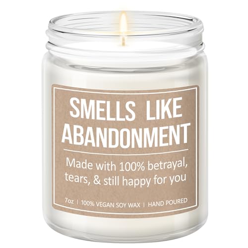 Coworker Leaving Gifts for Women - Goodbye Gifts for Coworkers - Going Away, Retirement, Moving Away Gift for Friends - Smells Like Abandonment Scented Candle