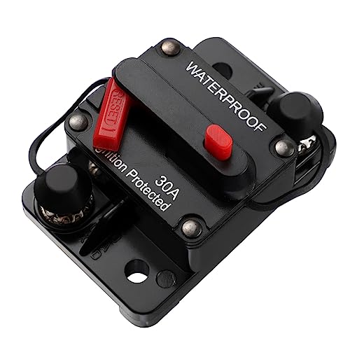 Mikinona Interruptor Fusible Rearmable para Coche y Barco Protección contra Sobrecarga con Reinicio Manual Resistente al Agua Montaje Panel